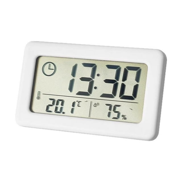 Despertador digital de escritorio con hora, temperatura y humedad