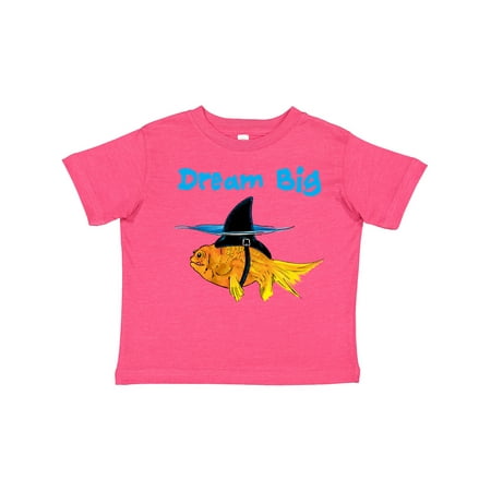 

Inktastic Dream Big Cute Goldfish with Shark Fin Gift Toddler Boy or Toddler Girl T-Shirt