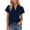 Navy, variant on Business Casual Tops for Women Blouses Dressy 2026 Summer Short Sleeve Ruffle V Neck Work Office Blouse