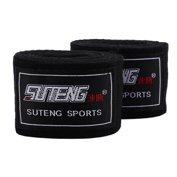 Yuarrent 1 par de vendas elásticas para manos de 2,5 metros de largo para adultos, práctica de entrenamiento de boxeo, correas de protección Boxeo