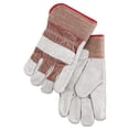 thumbnail image 2 of Industrial Standard Shoulder Split Gloves, Large, Leather, Fabric, Red and Gray, 2 of 2