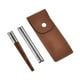 thumbnail image 3 of Palillos de madera portátiles, ligeros y versátiles con funda de almacenamiento para actividades al aire libre marrón y plata, 3 of 9