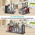 thumbnail image 2 of Plato de comida rack de almacenamiento, Liwei negro partición pot rack 10 pisos suministros de cocina Liwei Plato de comida rack de almacenamiento, 2 of 6