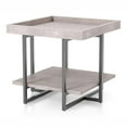 thumbnail image 3 of Furniture of America Humere Wood 1-Shelf End Table in Antique Gray (Set of 2), 3 of 8