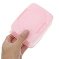 thumbnail image 2 of Caja de toallitas para bebés con tapa abatible, estuche de almacenamiento de pañuelos húmedos a prueba de polvo, dispensador de algodón de maquillaje, portátil, recargable para guardería, baño, viaje, 2 of 7