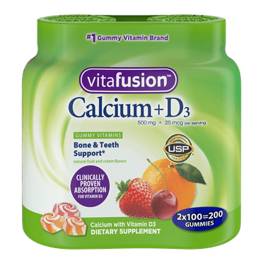 Vitafusion Calcium Gummy Vitamins, 100ct Twin Pack