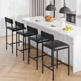 thumbnail image 6 of Aoile Bar Stools Set of 4, Counter Stools with Footrest for Counter Bar, Island, Easy Assembly, Rustic Black, 6 of 8