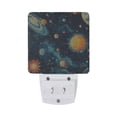 thumbnail image 2 of WOBOGO Cartoon Degas-style Cosmic Background LED Night Light 2 Pcs Set 0.5 Watt Wall Plug in Dusk to Dawn Automatic Switch Soft White Light, 2 of 7