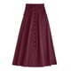 thumbnail image 4 of Faldas para mujer Faldas largas Moda Color sólido Botón Bolsillo Casual Falda de cintura alta Odeerbi ODB-5, 4 of 9