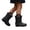 Black, variant on Lightweight Kids Rain Boots for Toddlers and Preschoolers, Easy-On Mid-Calf Waterproof Boots with Handles for Boys and Girls