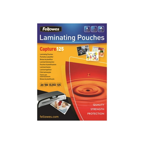 Fellowes - 100-pack - glossy - A5 (5.83 in x 8.25 in) lamination pouches