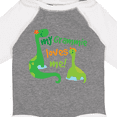 thumbnail image 4 of Inktastic My Grammie Loves Me Grandson Dinosaur Boys Long Sleeve Baby Bodysuit, 4 of 5
