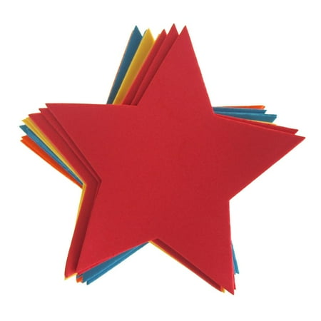 - Star Foam Shapes, Assorted Color, 5-1/2-Inch, 12-Piece