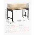 thumbnail image 6 of 48 Inch Adjustable Height Workbench 2000 lbs Capacity Heavy Duty Oak Wood Top with Power Outlet Wheels Pegboard for Garage Workshop Office Home, 6 of 7