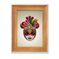 thumbnail image 1 of Marco de fotos de madera Unbranded Cara redonda Feliz Carnaval de Venecia 18 x 13 cm, 1 of 4