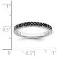 thumbnail image 2 of 3mm Sterling Silver Stackable Marcasite Band Ring - Size 7, 2 of 2