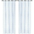 thumbnail image 2 of Safdie & Co. Wrinkle Free Curtain Sheer Check 84"L in Navy, 2 of 3