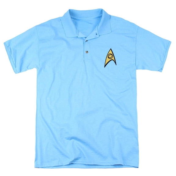 Star Trek Starfleet Uniform Adult Science Blue Polo Shirt