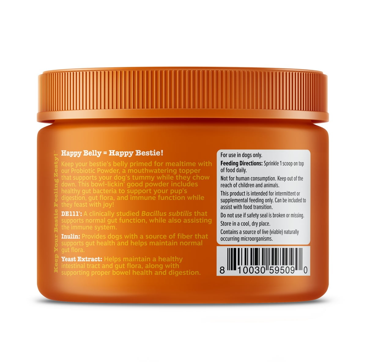 Zesty Paws Probiotic Powder Pumpkin Flavor Dog Supplement, 150g