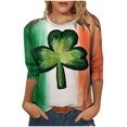 thumbnail image 1 of Camiseta de manga larga con estampado de cuello redondo a la moda para mujer, blusas informales sueltas Fridja  czfsfas585, 1 of 5