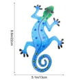 thumbnail image 2 of ADDHAT 2Ud De Gecko Colgante De Metal Verde Pintado Para Pared Interior Y Exterior, 2 of 6
