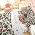 thumbnail image 5 of Manfei Cartoon Raccoon Animals 7-Piece Twin Bedding,Christmas Santa Hat Bedding Comforter Set,Gray Green,Christmas Reversible, 5 of 6