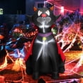thumbnail image 2 of Topbuy 4.7FT Tall Halloween Inflatable Decoration Blow Up Vampire Black Cat with Crimson Cape Halloween Decor with Bright LED Lights, 2 of 10