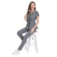 thumbnail image 4 of Niaahinn Scrubs for Women Set Modern Scrub Top and 8 Pockets Jogger Pants Medical Nursing Uniforms Scrubs Set, 4 of 7