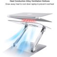 thumbnail image 4 of Skrebba Laptop Stand, Laptop Riser with Heat-Vent to Elevate Laptop, Adjustable Ergonomic Desktop Laptop Stand Holder with Slide-Proof Silicone and Protective Hooks, for MacBook Pro/Air (Silver), 4 of 6