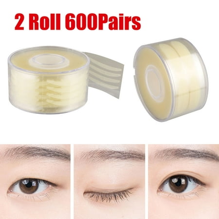 EEEKit 1200Pcs/600Pair Portable Breathable Naturally Lace Invisible Single Sided Natural Complexion Eyelid Tape Self-Adhesive Double Eyelid Stickers Instant Eye Lift