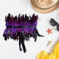 thumbnail image 3 of Capa tipo chal Macarena con plumas para disfraces púrpura, 3 of 8