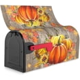 thumbnail image 6 of Autumn Fall Mailbox Cover Magnetic Standard Size 18" X 21", Thanksgiving Sunflower Pumpkin Maple Leaves Mailbox Wraps Post Letter Box Cover Garden Yard Outdoor Decorations, 6 of 6