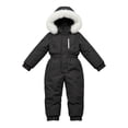 thumbnail image 4 of Xdegoge Toddler Girls Waterproof Snowsuit One Piece Ski Jumpsuit Windproof Hooded Outerwear Warm Snow Wear for Outdoor Sports Winter Vacation Snowboarding, 4 of 6