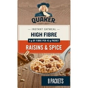 Quaker Gruau instantané Teneur élevée en fibres Raisins secs et épices