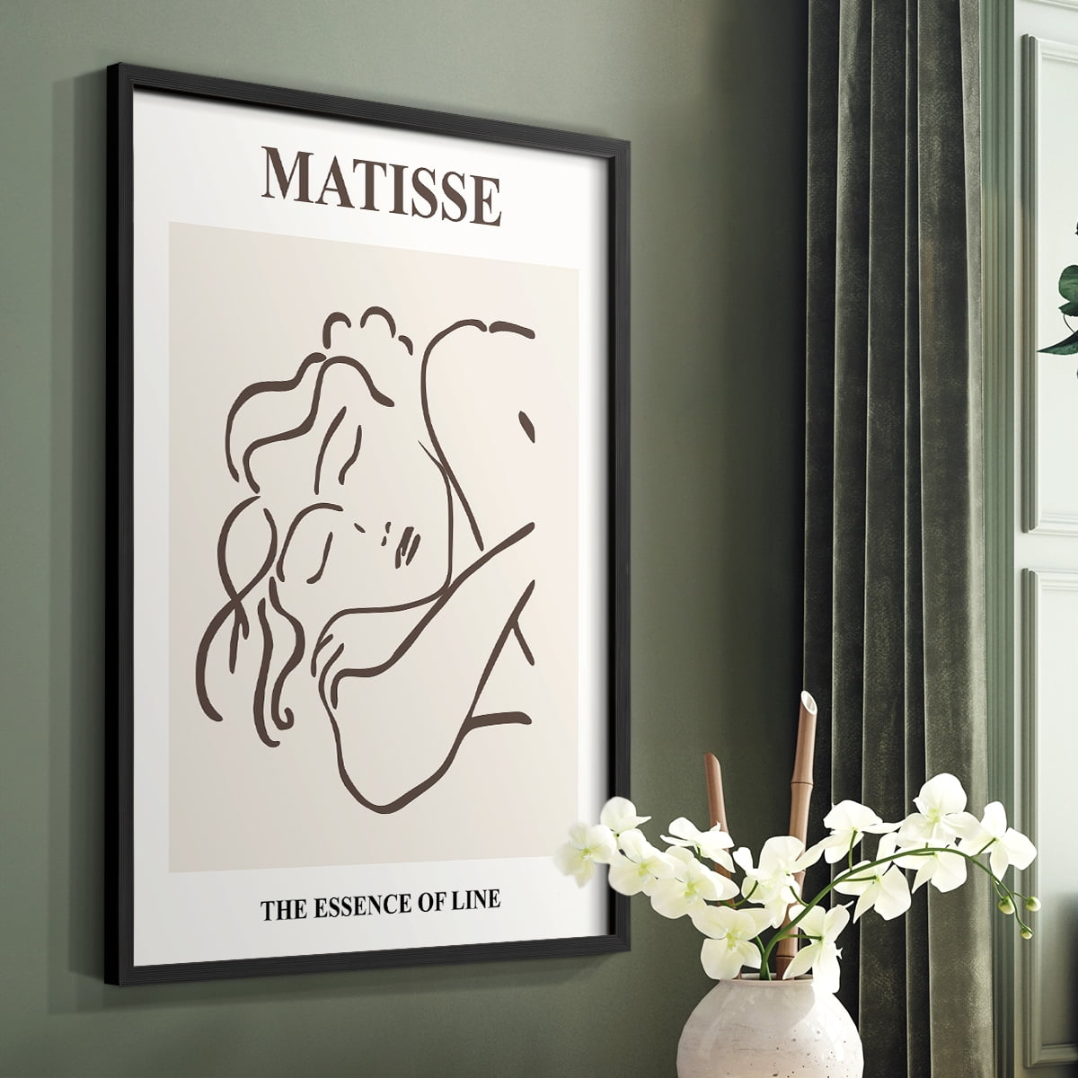 Matisse CXXXII Framed Print in Black Solid Wood 22 x 28 Framed Print