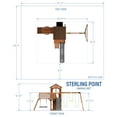 thumbnail image 3 of Backyard Discovery Sterling Point Cedar Wood Swing Set, Slide, Clubhouse, Wooden Bridge, 3 of 12