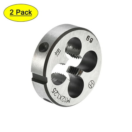 

Uxcell M12 x 1.25 Metric Left Hand Alloy Tool Steel Machine Thread Round Threading Dies 2 Pack