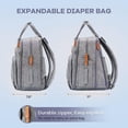 thumbnail image 2 of Mochila pañalera impermeable expandible RUVALINO gris XL, 2 of 9