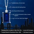 thumbnail image 2 of Gem Stone King 10.10 Cttw Blue Created Sapphire and White Moissanite Pendant Necklace for Women | 925 Sterling Silver | Emerald Cut 14X10MM | With 18 inch Silver Chain, 2 of 5