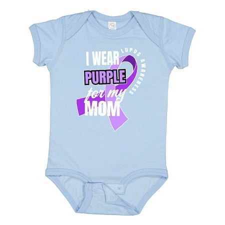 

Inktastic I Wear Purple for My Mom Lupus Awareness Gift Baby Boy or Baby Girl Bodysuit