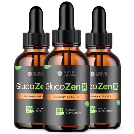 Gluco Zen X Advanced Formula Drops Natural Support Supplement GlucoZenX 90 Servings