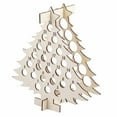 thumbnail image 2 of Wooden Christmas Tree Advent Calendar with Mini Alcohol Holder, Wine Bottle Stand, Decoration Presents, Size 40x35x15cm, Wine Rack, 2 of 8