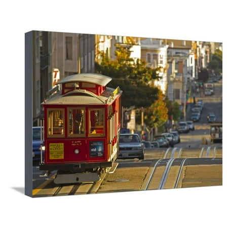 Cable Car on Powell Street in San Francisco, California, USA Stretched Canvas Print Wall Art By Chuck