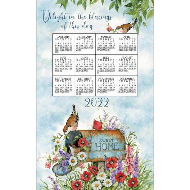 2022 Linen Calendar Towel - Floral Mailbox - Walmart.com - Walmart.com