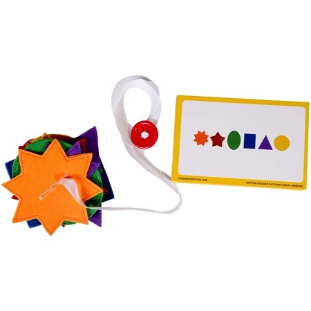Fun and Function Button Pizzazz Fidget Toy Multiple Use Toy Helps with Fine Motor Skills and Sorting Skills, Ages 3+