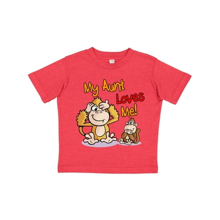 

Inktastic My Aunt Loves Me Monkey Gift Toddler Boy or Toddler Girl T-Shirt