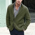thumbnail image 2 of Men's Knitted Cardigan Sweater Coat Lapel Pocket Stylish Business Casual Warm Comfortable Soft Lightweight Fashion Outerwear, 2 of 2