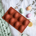 thumbnail image 7 of Packs of 2 Bakeware 8-Cavity Easter Egg Silicone Mould for DIY Cake Decoration Chocolate Candy Bread Food Grade Baking Supplies, 7 of 7