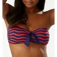 thumbnail image 2 of Tommy Bahama AIR KISS RED Sea Swell Tie-Front Bandeau Bikini Swim Top, US Medium, 2 of 4