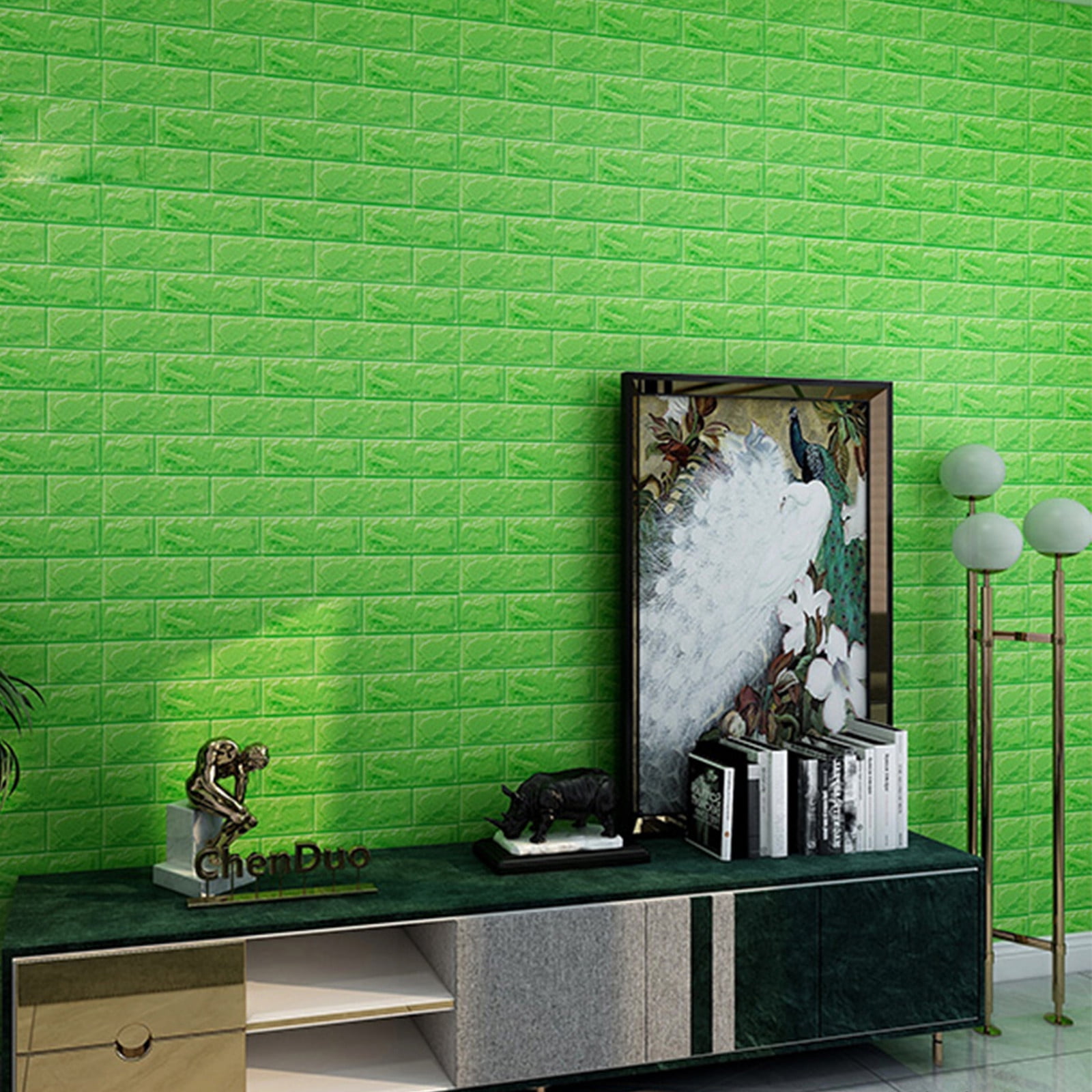 Solid Color 3d Stereo Foam Wall Stickers Interior Decoration Background Wall Self Adhesive Waterproof Stickers 5PC